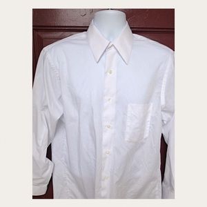 Van Heusen Wrinkle Free White Dress Shirt 15 1/2”